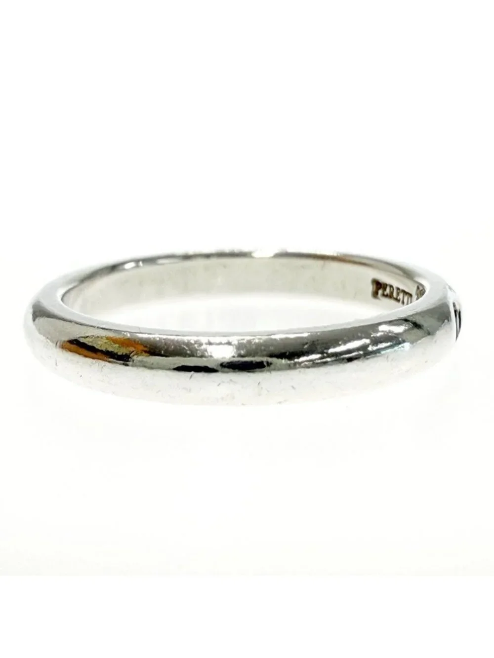 Tiffany & Co Silver Stacking Band Ring Blue